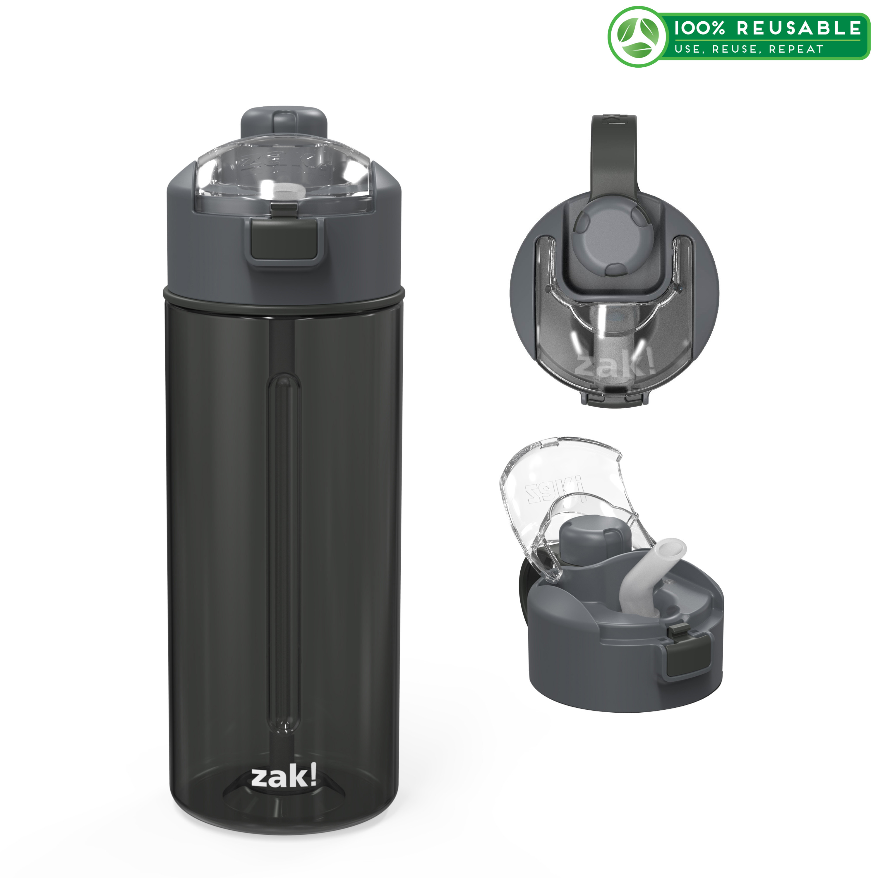 Genesis 24 ounce Water Bottle, Charcoal slideshow image 1 Genesis 24 ounce Water Bottle, Charcoal slideshow image 1