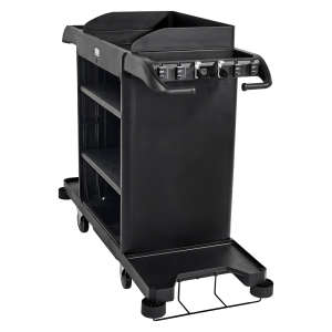 Rubbermaid Commercial, Full Size Housekeeping Cart, Black