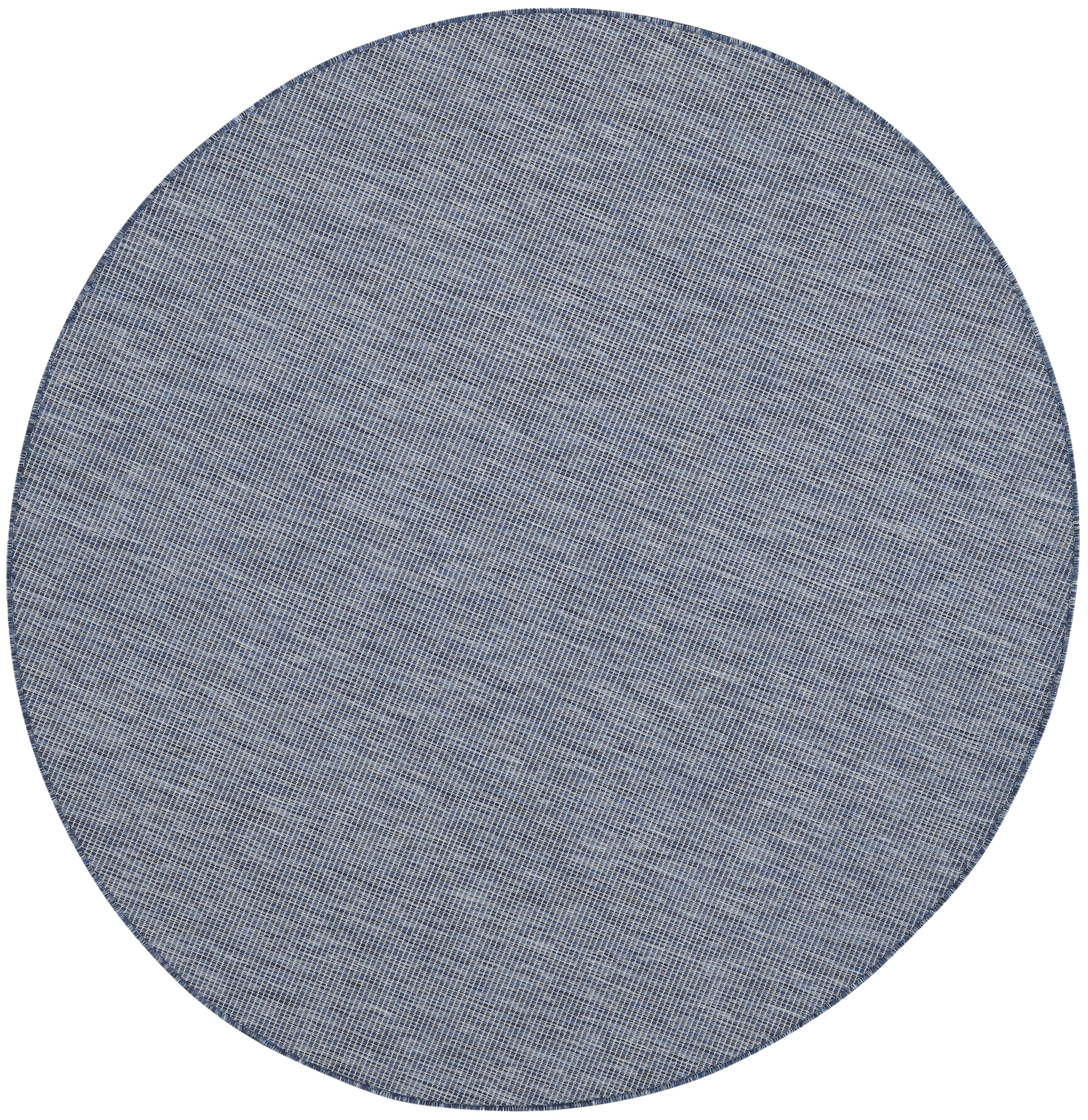 Nourison Positano 8' x Round Navy Blue Modern Rug