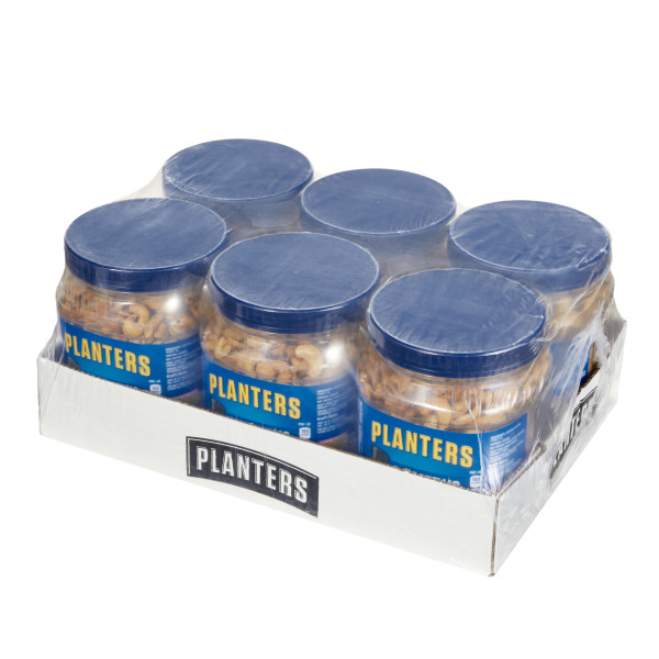 PLANTERS(r) Cashews Halves Pieces 6/26oz . C1RA - Front Right Closed Case (Hi Res)