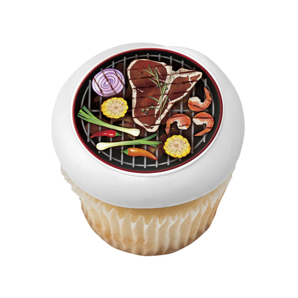 Grill Top With Food PhotoCake® Edible Image®
