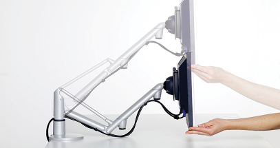 Find your perfect view effortlessly with flexible joints and gas spring support.