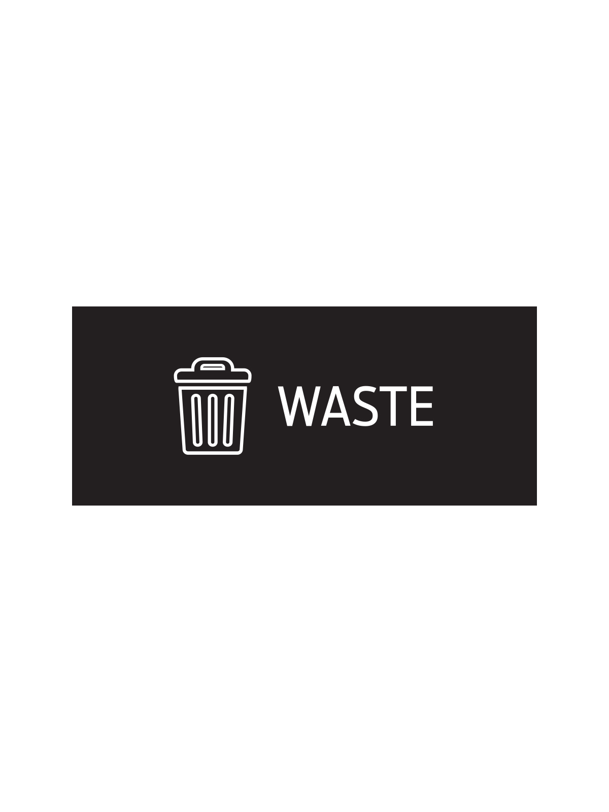 RISE – Single – Sign – Waste – Black