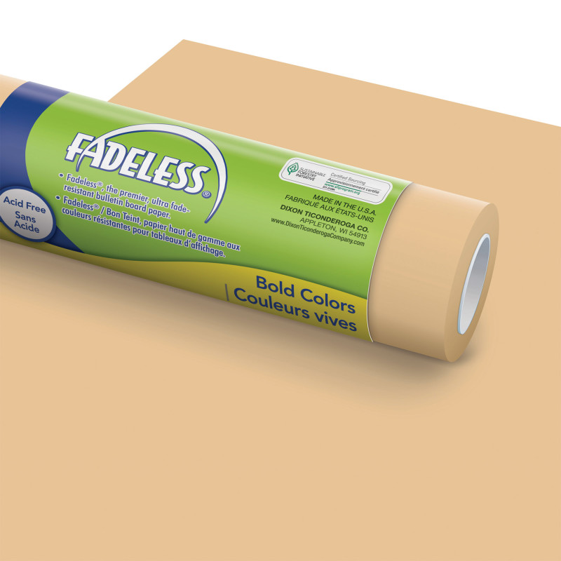 Bulletin Board Art Paper, Tan, 48" x 50', 1 Roll
