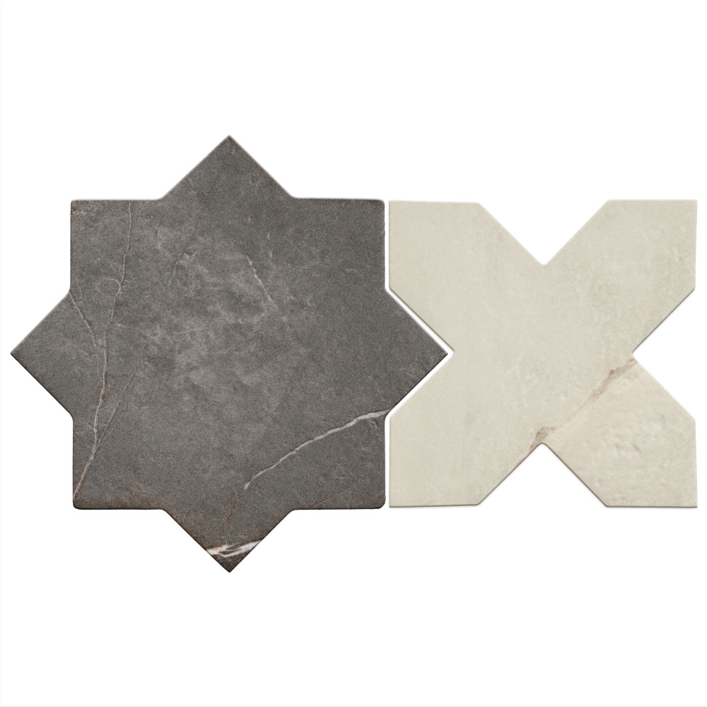 Istanbul Star Night with Day Cross 6 in. x 12 in. Porcelain Floor and Wall Tile