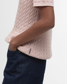 Hartland Knitted Polo Shirt Primrose Pink