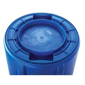 Rubbermaid Commercial, VENTED BRUTE, 44 gal, Resin, Blue, Round, Receptacle