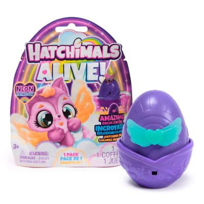Hatchimals Alive, Neon Rainbow 1-Pack Blind Box Surprise Toy (Styles May Vary), Color Reveal Egg, Kids Toys for Girls & Boys Ages 3 and up