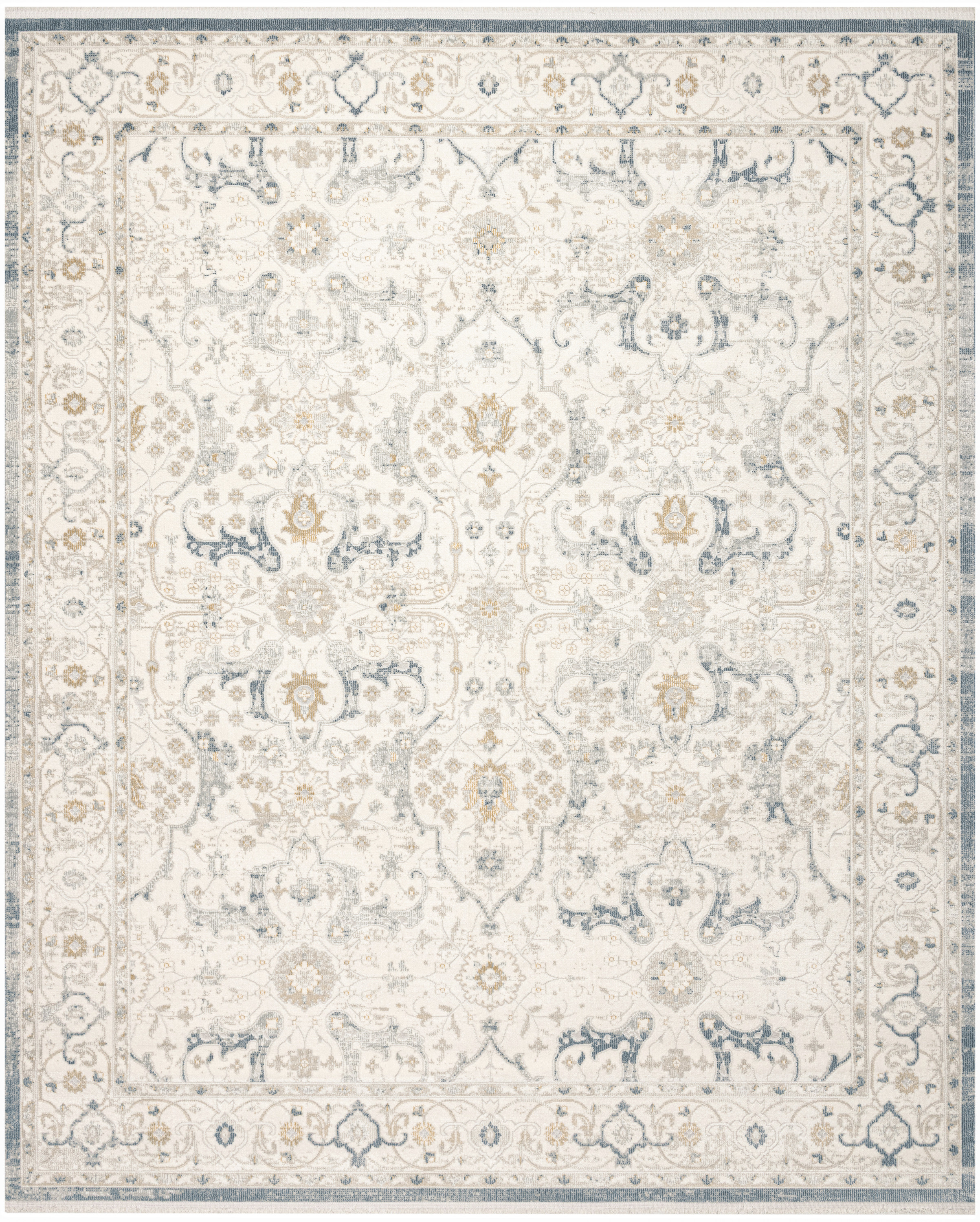 Nourison Pardis 7'10" x 9'10" Light Blue Vintage Indoor Rug