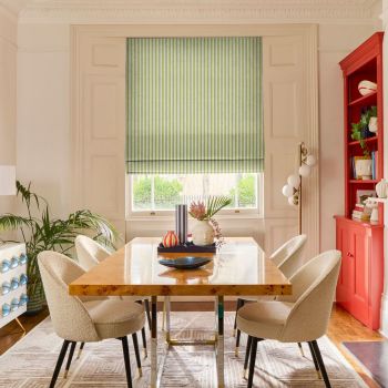 Portofino Stripe Kiwi Roman blind