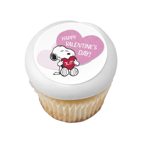 Peanuts® Snoopy® Happy Valentine's Day PhotoCake® Edible Image®