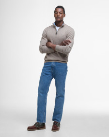Tainsbury Half-Zip Jumper Stone