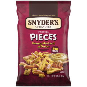 Snyder’s of Hanover Pretzel Pieces, Honey Mustard and Onion, 11.25 Oz