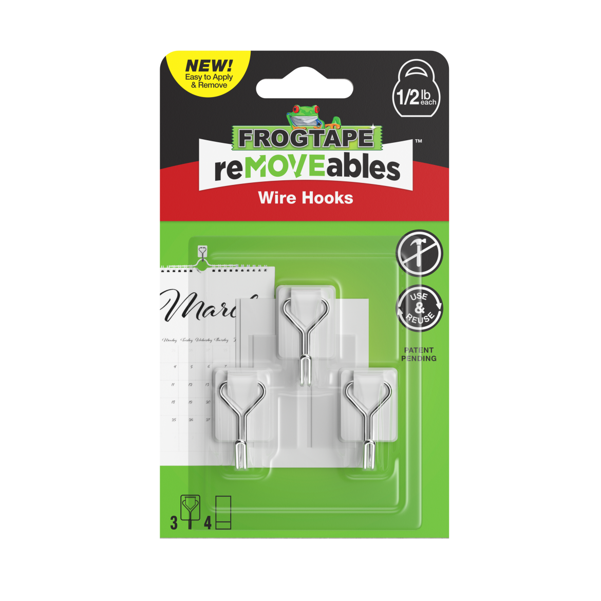 FrogTape reMOVEables™ Small White Wire Hook Primary Product Image