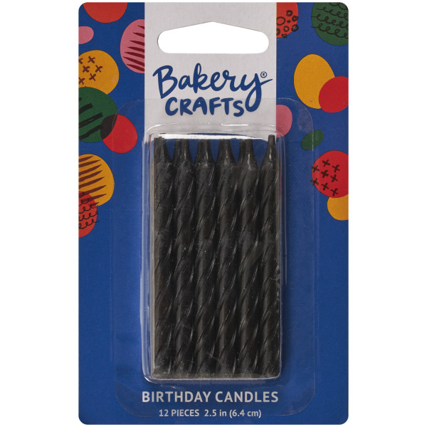 Black Smooth & Spiral Candles