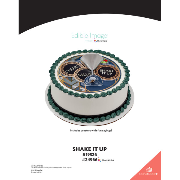 Shake it Up The Magic of Cakes® PhotoCake® Enhanced Round Background Page