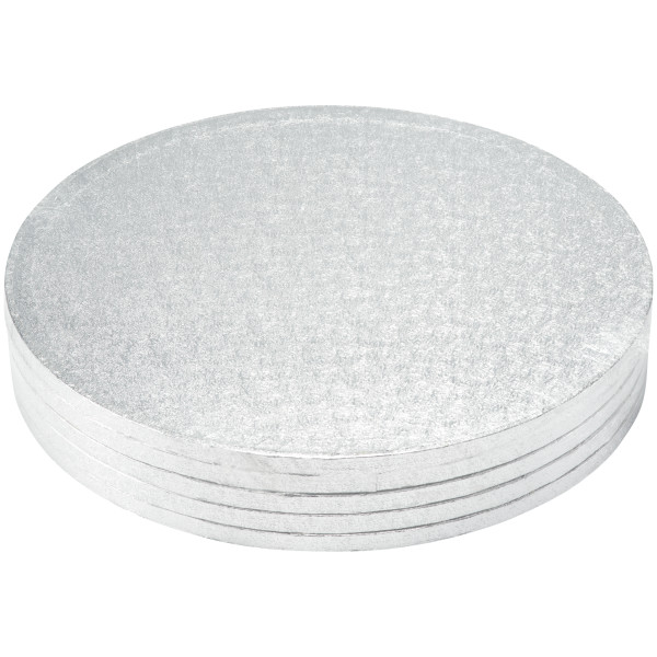14" Round Silver Foil Cake Board