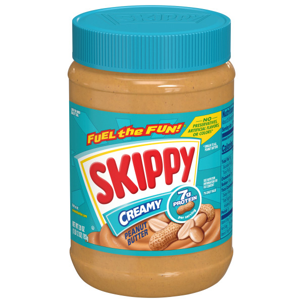 SKIPPY(r) Creamy Peanut Butter, 12/28 oz . C1C1 - Front Center In Package (Hi Res)