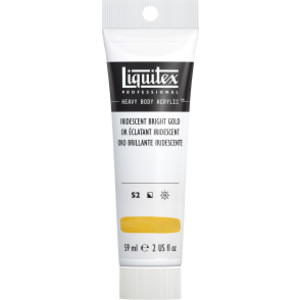 Professional Heavy Body Acrylic Paint, 59 mL Tube, Iridescent Bright Gold