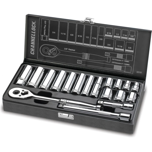 38181 18pc 3/8" SAE Drive Socket Set