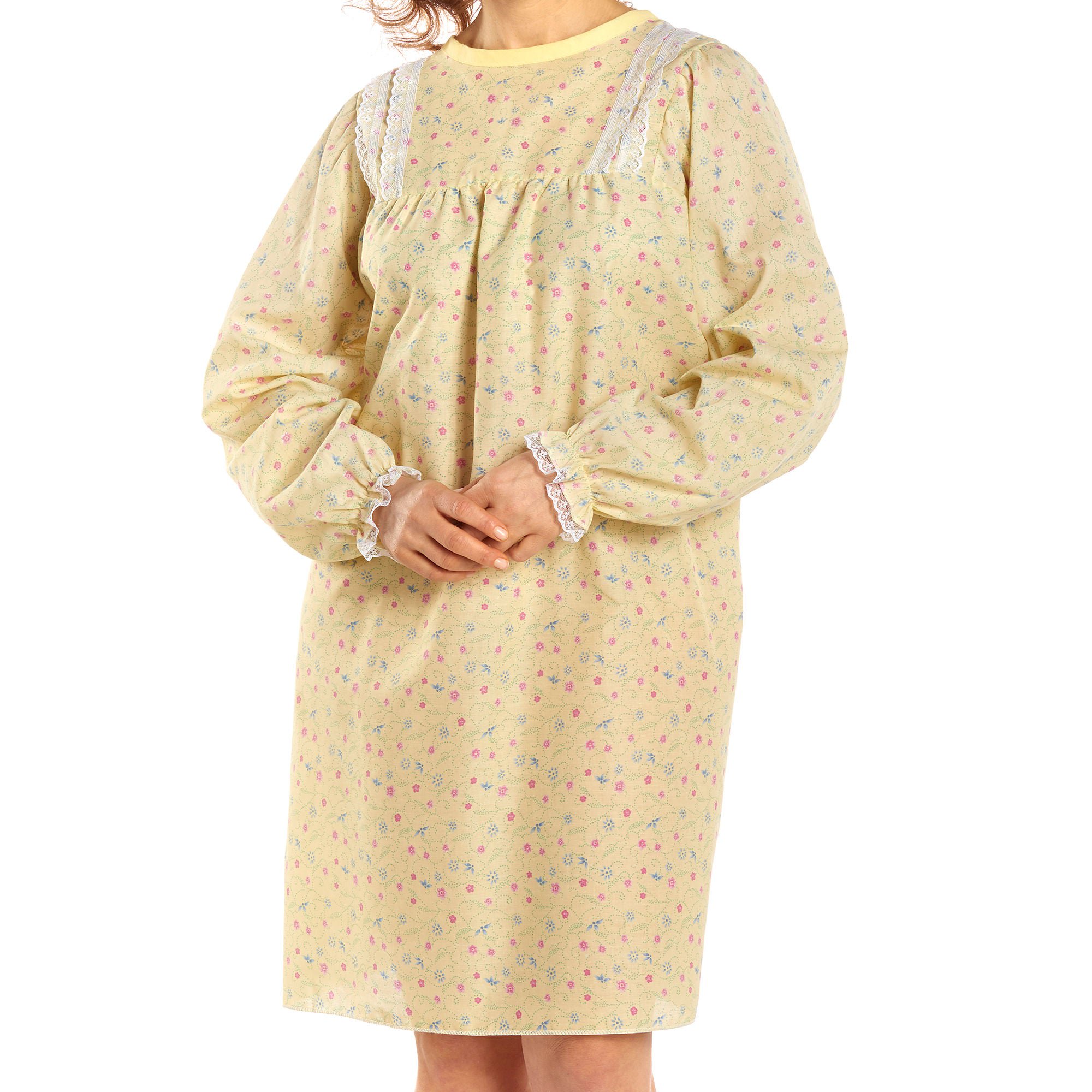 Snap Wrap™ Patient Exam Gown, Yellow Floral Print