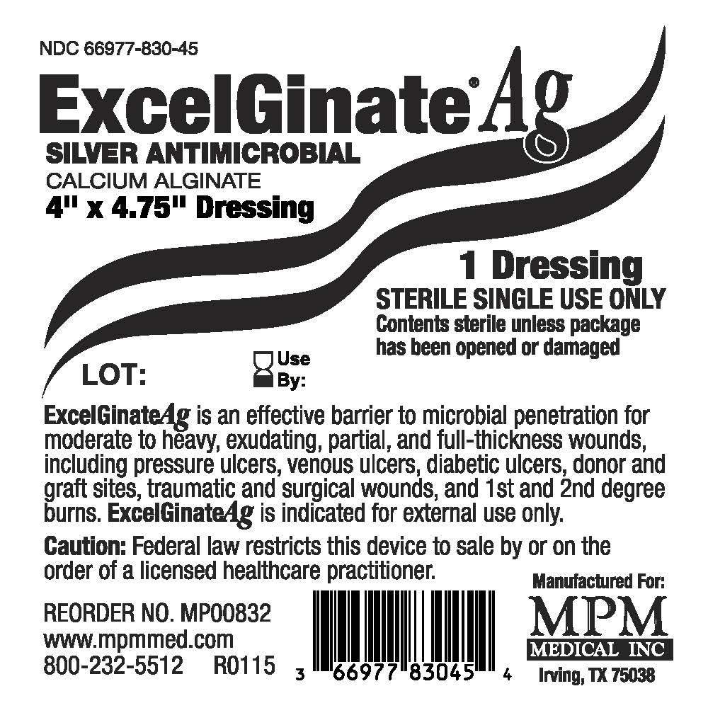 MPM Medical DRESSING, ANTIMIC EXCELGINATE AG 4"X4.75"(10/BX 4B
