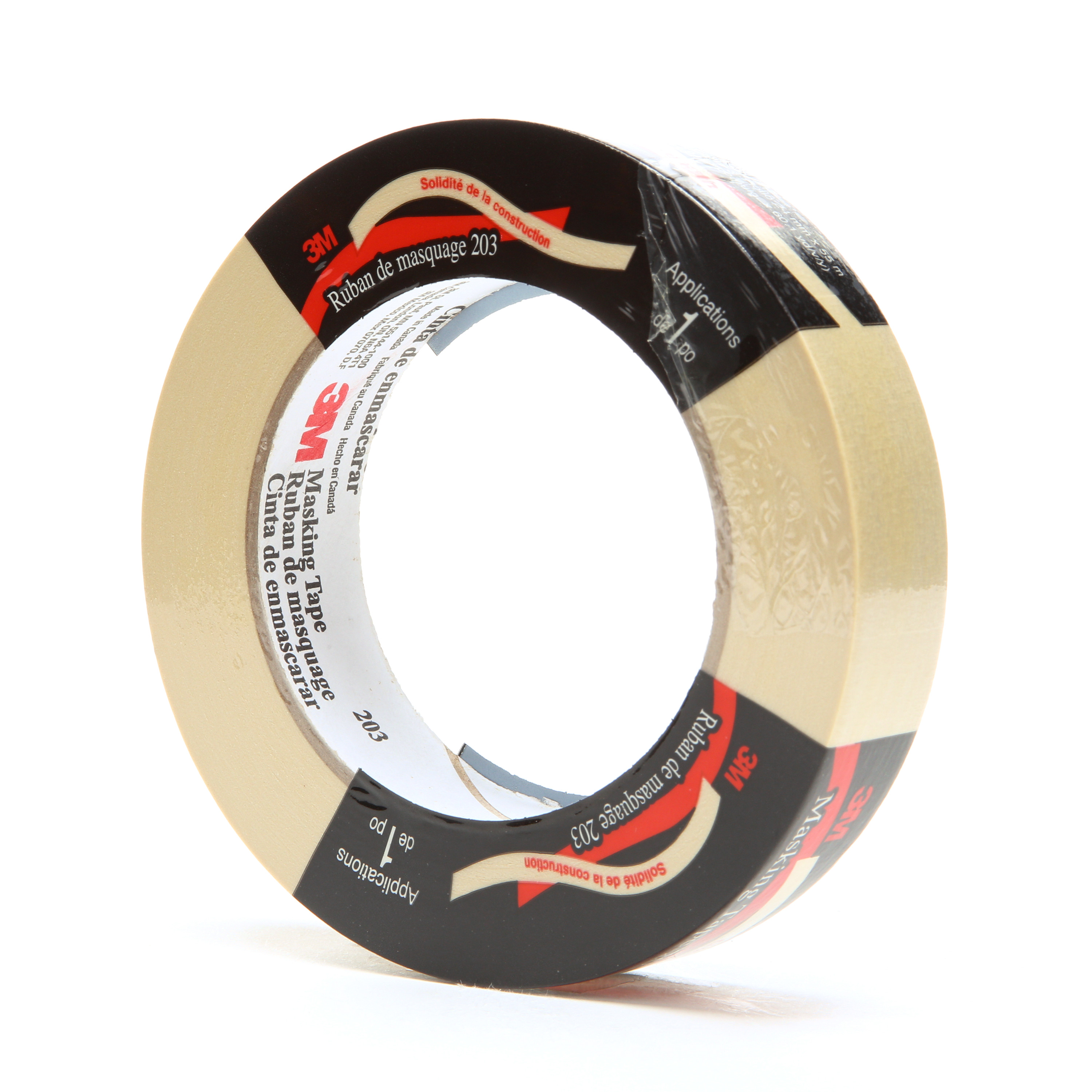 3M™ General Purpose Masking Tape 203, Beige, 24 mm x 55 m, 4.7 mil, 36
per case, Individually Wrapped Conveniently Packaged