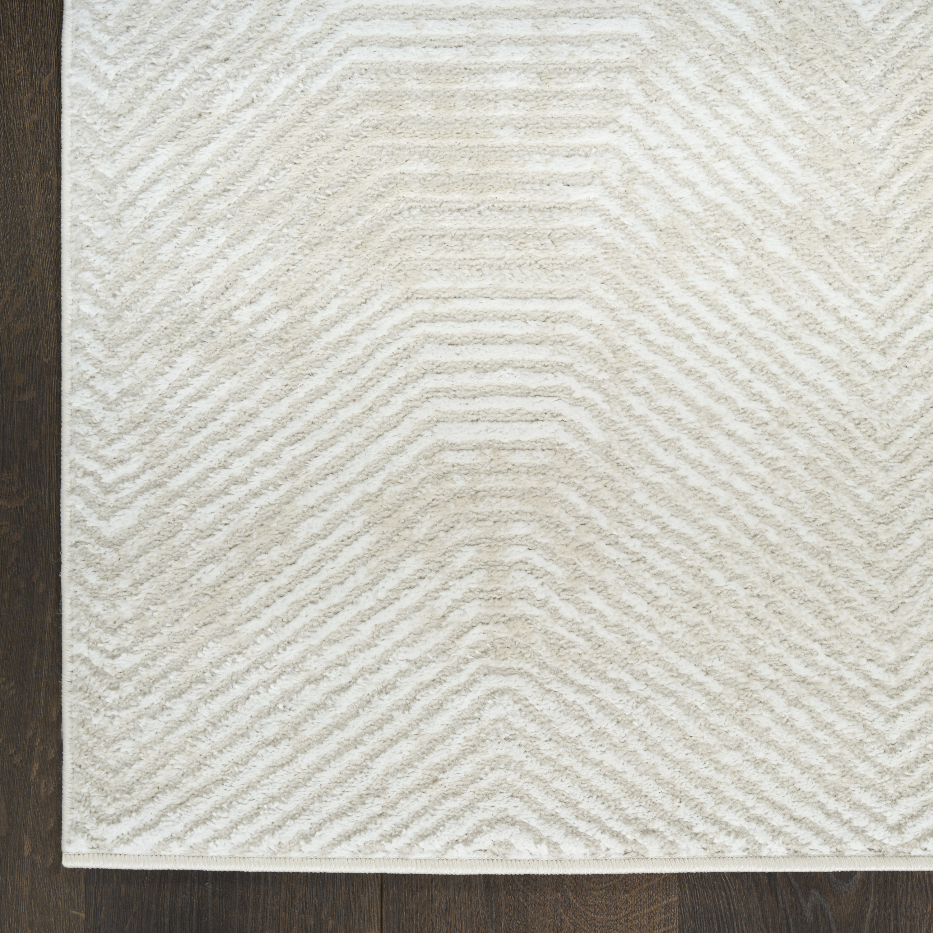 Nourison Dekor 4' x 6' Ivory Beige Modern Indoor Rug