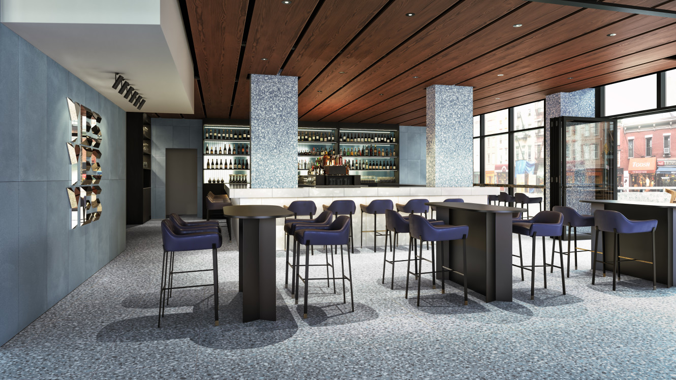 Karlstad Blue Gravel 24x24, Blue Solid 24x47, Blue Pebble 24x47 and White Stone 24x47