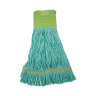 Boardwalk, Ecomop Dual Fiber Looped-End Wet Mop Head with 5" Headband, Medium, Green