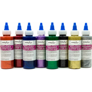 Glitter Glue, 4 oz Bottles, Set of 8