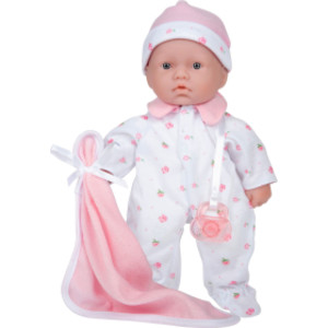 La Baby Soft 11" Baby Doll, Pink with Blanket, Caucasian