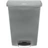 Rubbermaid Commercial, Streamline, Step-On, 24 gal, Resin, Gray, Rectangle, Receptacle