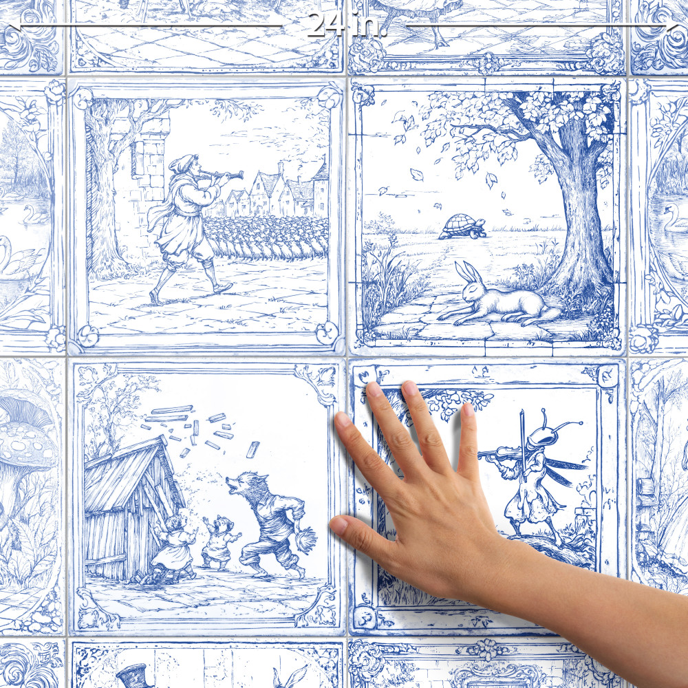 Once Upon A Tile 9-3/4 in. x 9-3/4 in. Porcelain Floor and Wall Tile