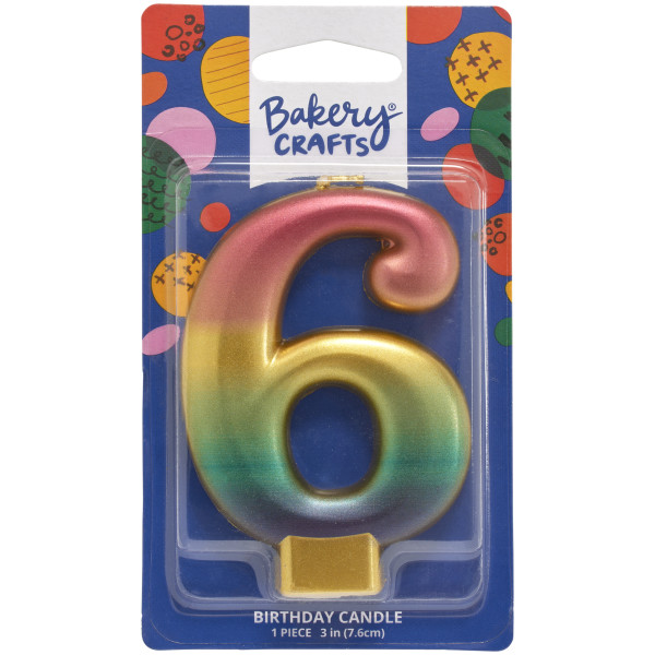 Metallic Numeral Candles