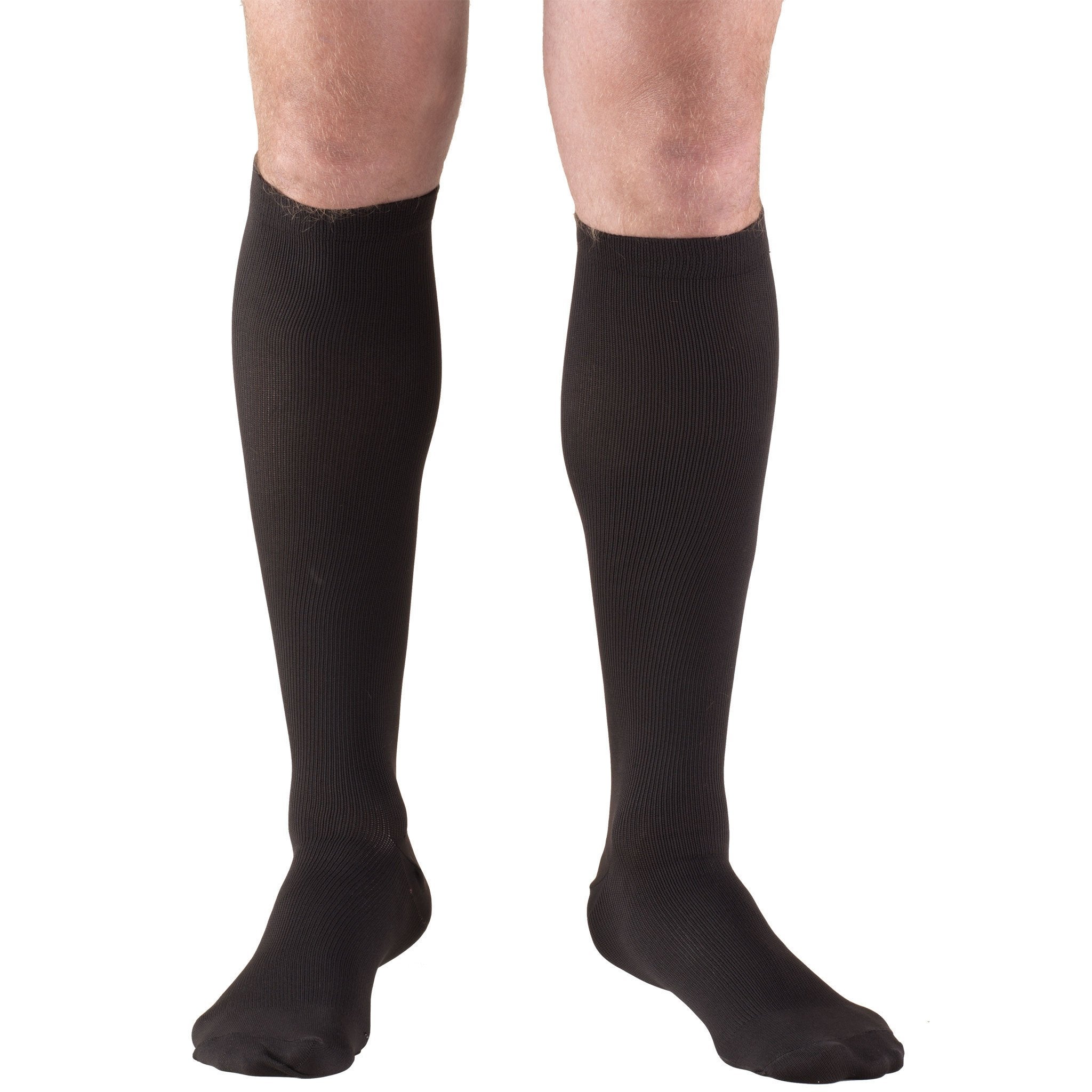 Compression Socks Truform® Knee High X-Large Black Closed Toe