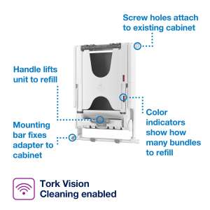 Tork, PeakServe, Large Recessed Cabinet Paper Hand Towel Adapter H5, High-Capacity