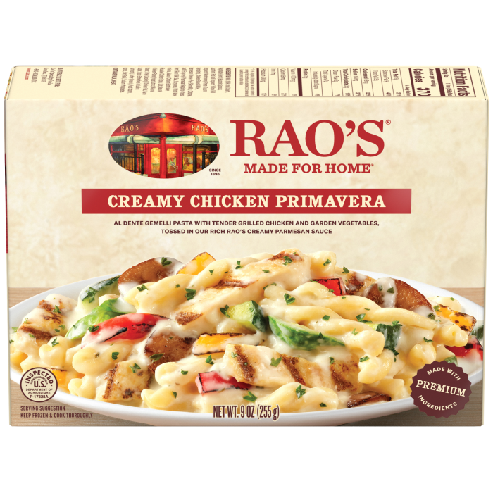 Creamy Chicken Primavera Frozen Meal, 9 oz