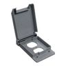 Carlon® Weatherproof Cover, Non-Metallic, Paintable, Vertical, 1-Gang, Grey, (2) Duplex Receptacle