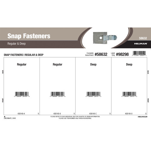 Spring Steel Snap Fasteners Assortment (Regular & Deep)