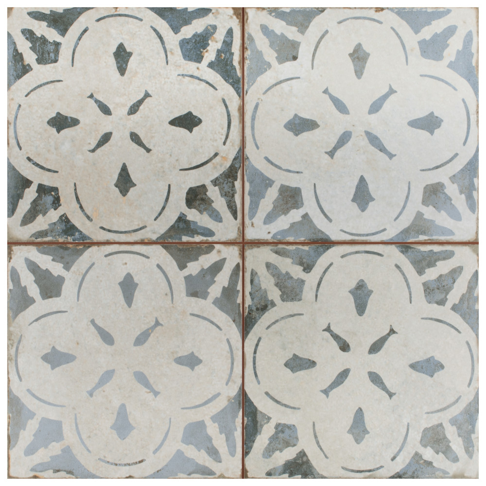 Kings Aurora Blue 17-5/8 in. x 17-5/8 in. Ceramic Floor and Wall Tile