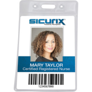 Standard Vinyl Badge Holder, Vertical, Pack of 50