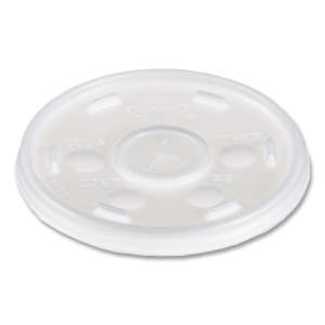 Dart, Straw Slotted Plastic Cold Cup Lids, Fits 10 oz Cups, Translucent