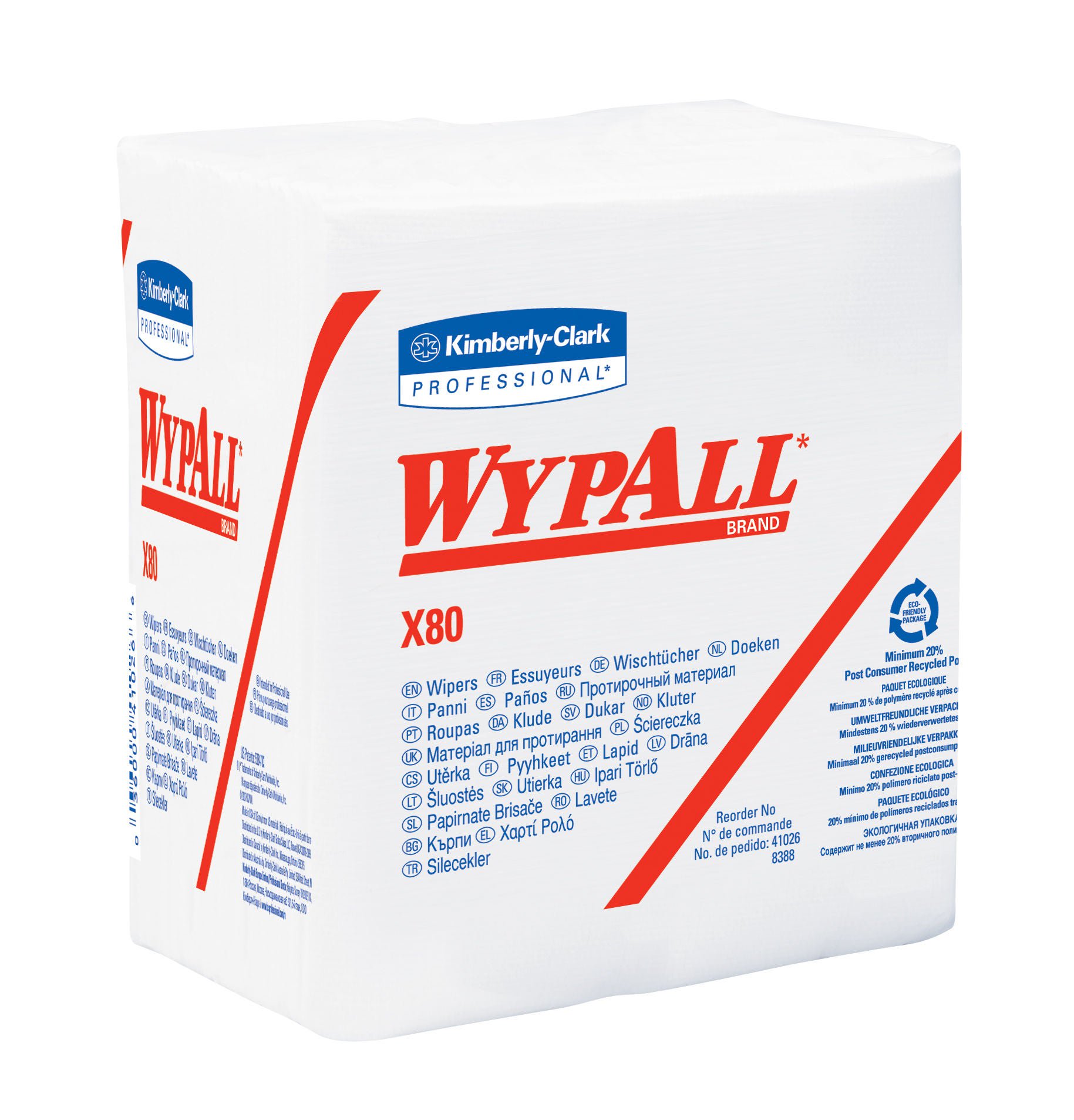 Multipurpose Task Wipe WypAll® PowerClean™ X80 Heavy Duty 50 Count Poly Pack 12 X 12-1/2 Inch NonSterile Disposable
