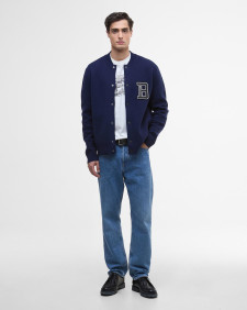 Letterman Knitted Bomber Jacket 