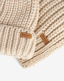 Saltburn Beanie & Scarf Gift Set Pearl