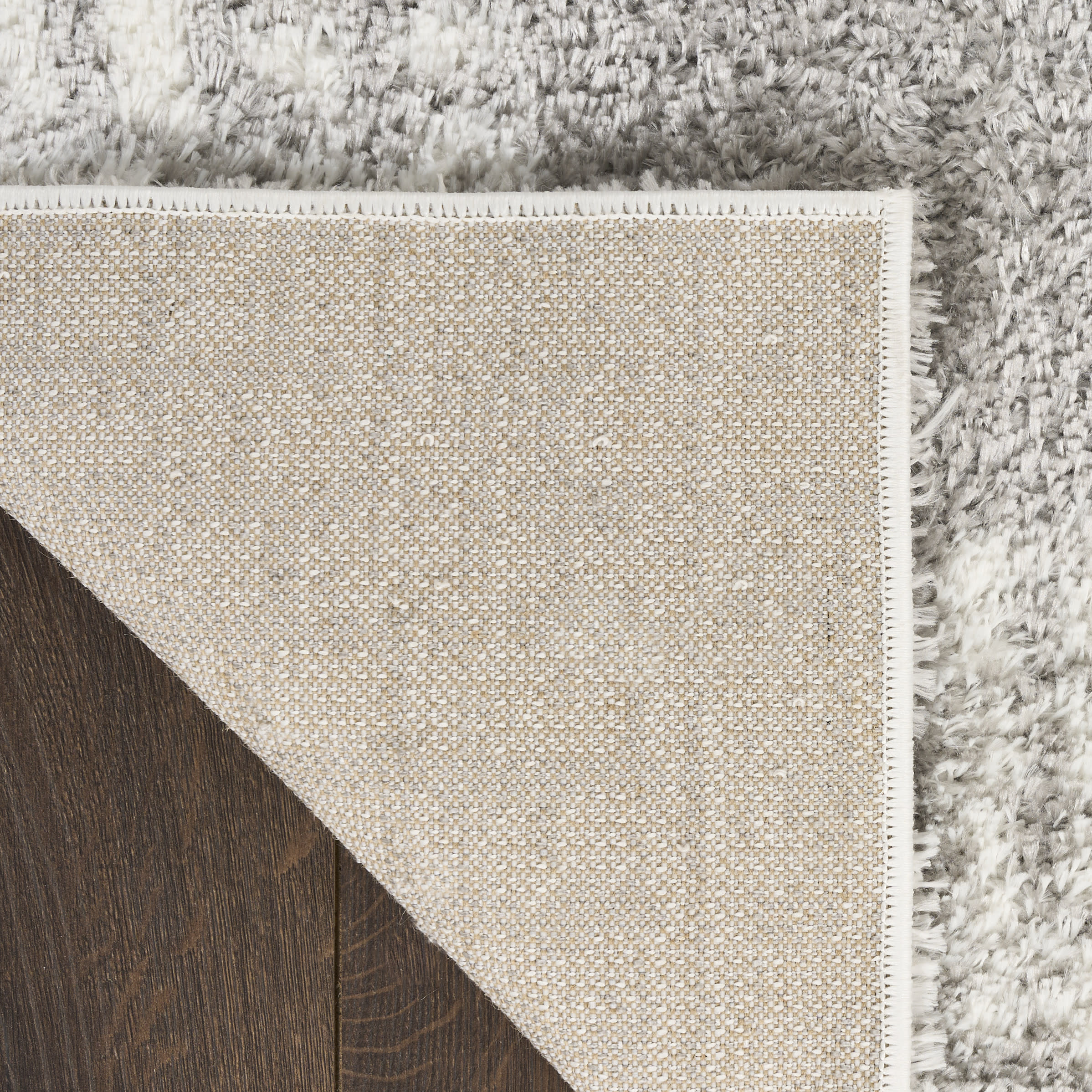 Nourison Pacific Shag 7'10" x 9'10" Grey Shag Indoor Rug