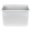 Half-size 8-inch-deep Super Pan® heavy-duty stainless steel steam table pan with flat corners