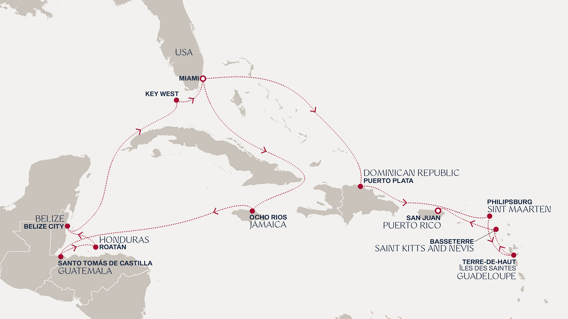 Itinerary map