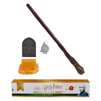 Wizarding World Harry Potter, Magical Collector Mystery Wand with Stand & Die-cast Icon, Magical Artifacts Series (Styles Will Vary)